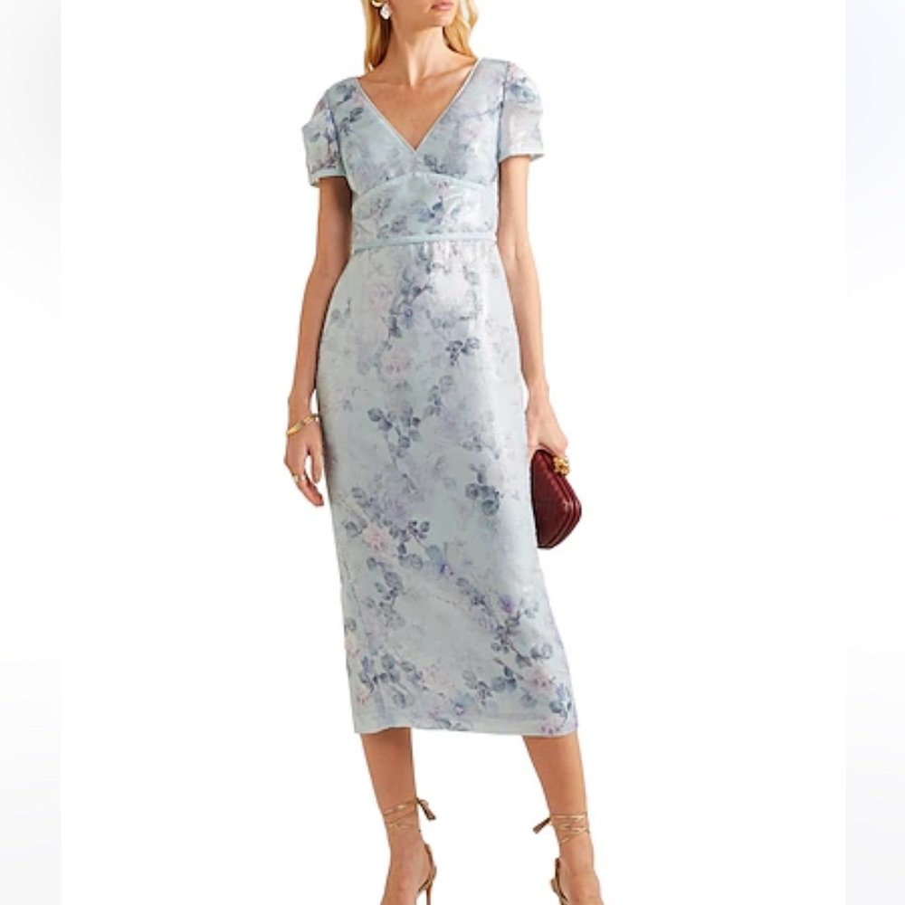 Brand new with tag Marchesa Notte light blue sequin dress size 2